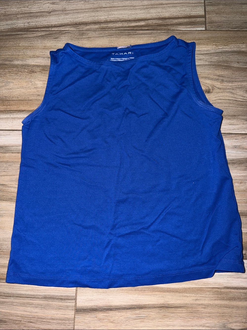 Tahari Royal Blue Sleeveless Tank Top